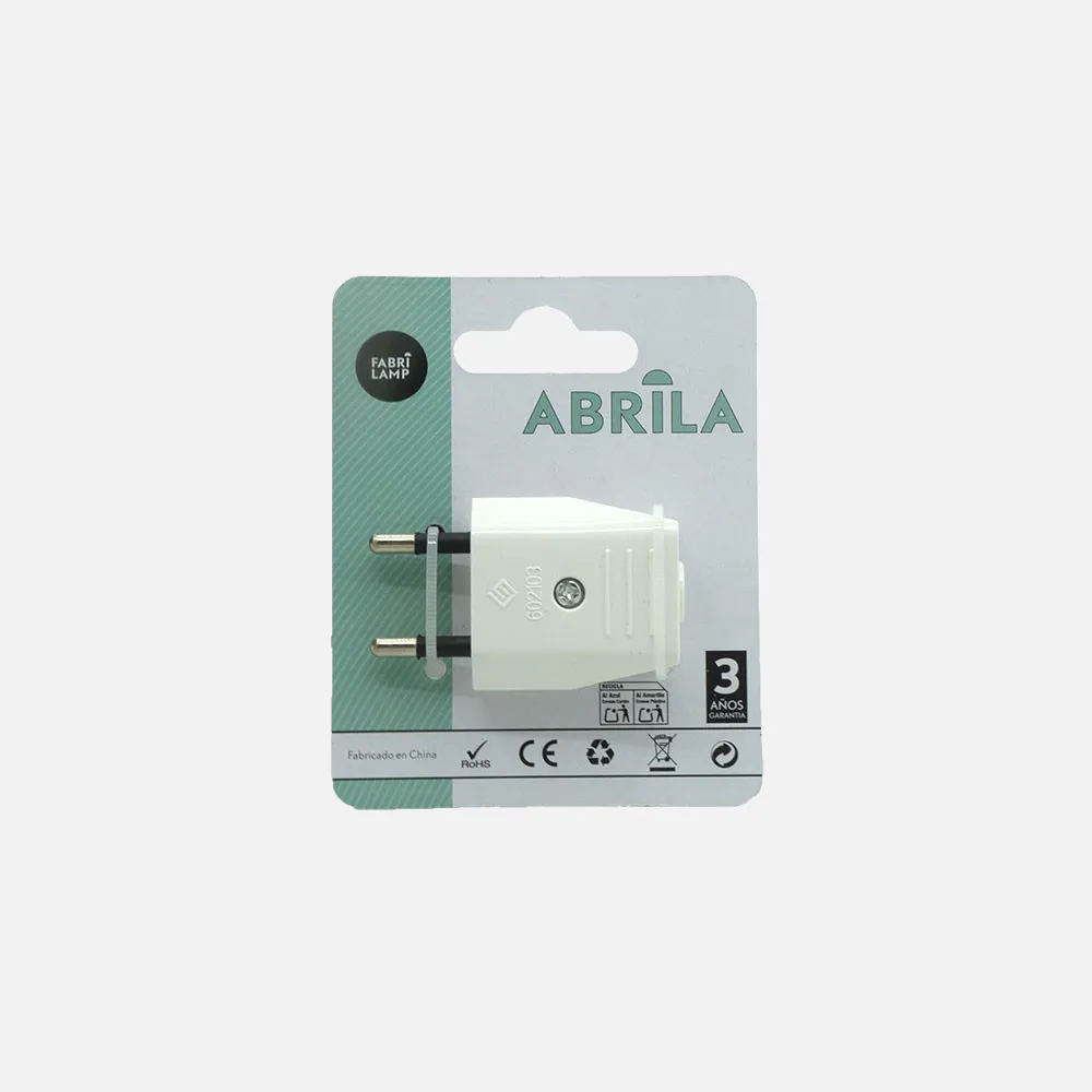 260005201 - Echo Clavija Blister pack Mod5 2p+and 10to 230v White 2x3,5x6cm