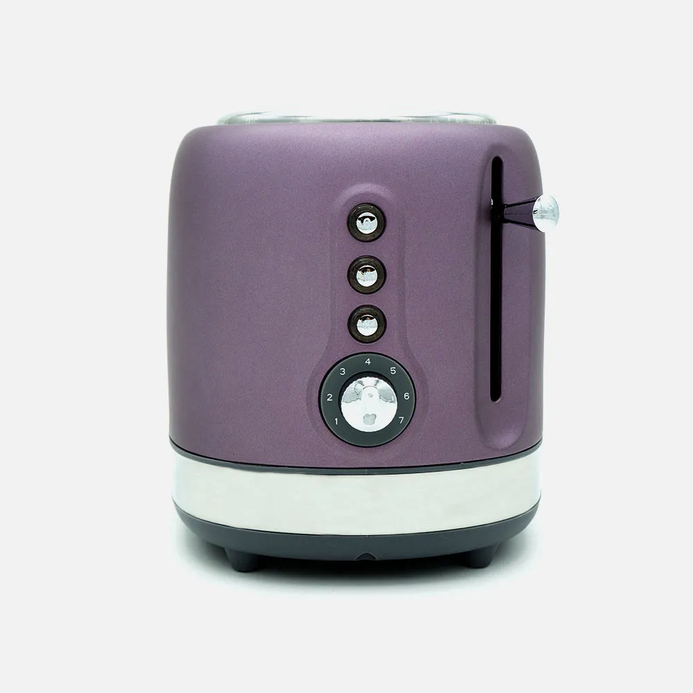 Tostador De Pan Urbion 815w Violeta/gris 7niveles De Tostad  2ranuras Recogemigas.descongelar.recalentar. 19,5x16,5x27cm