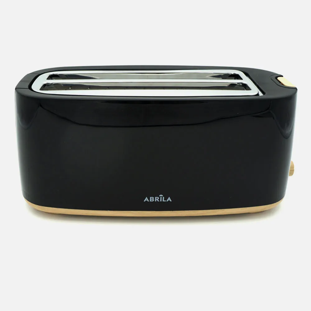 Tostador Pan Eume 1400w Negro/haya 7niveles Tostado,descongelacion,  Apag.automatico,2ranuras,recogemigas 17x38x14,5cm