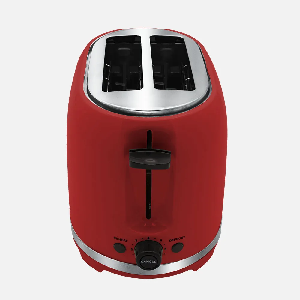 Tostador Pan Tambre 850w Rojo 7niv.tostado, Descongelacion,  Apagado.autom.2ranuras.recogemigas.19x28x17cm