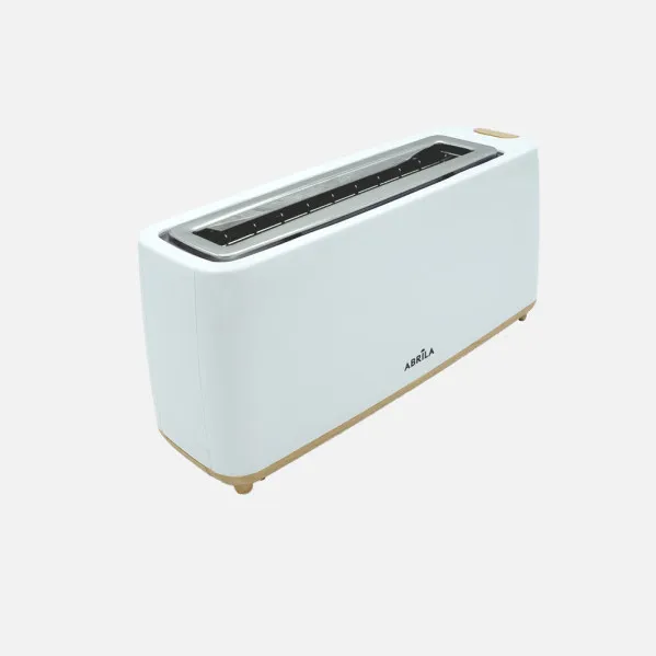 Toaster Yeltes 900w White/Beech 7 Levels Toasting, Defrosting, Automatic Shut-off, 1 Slot, Crumb Tray, 17x38x11,5cm