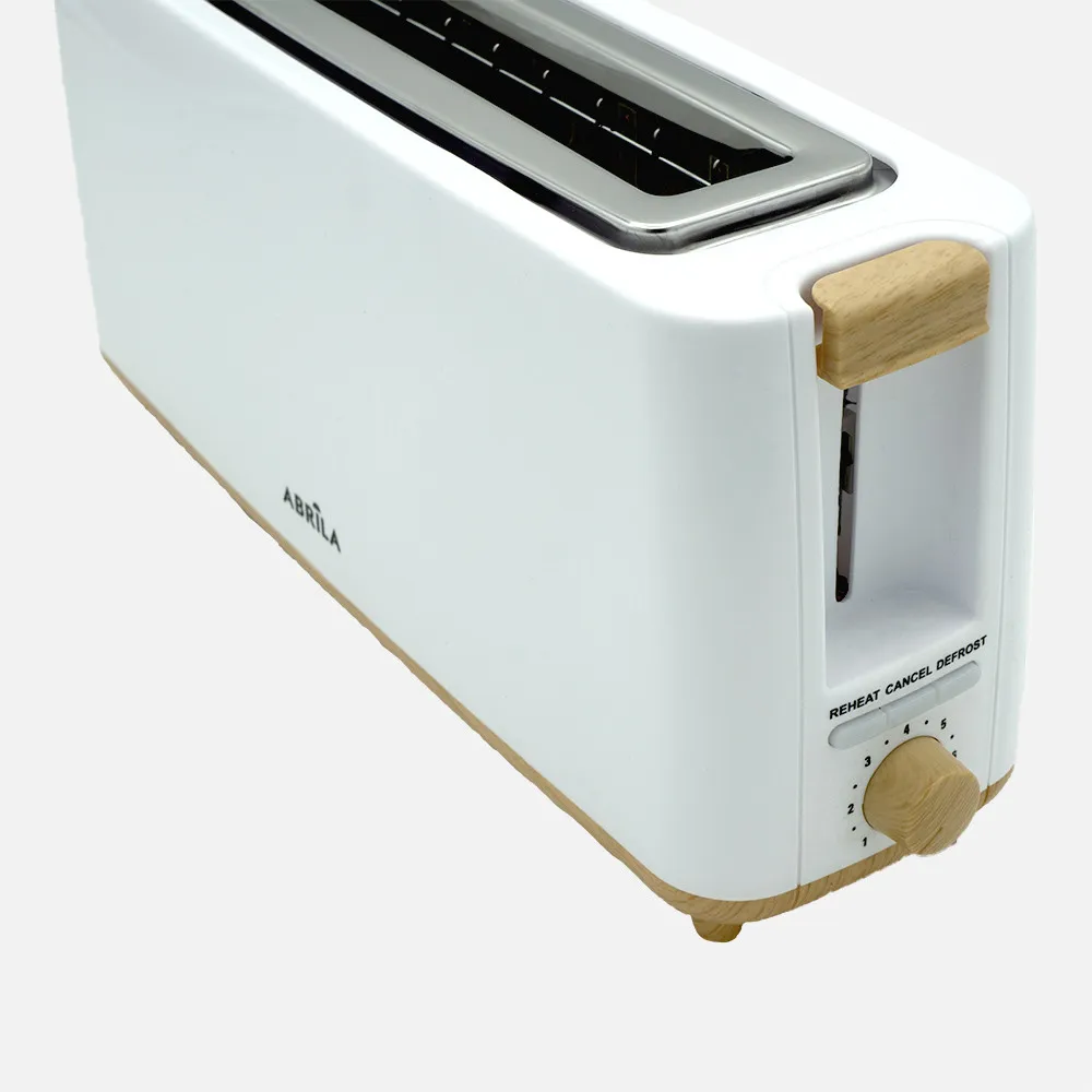 Tostador Pan Yeltes 900w Blanco/haya 7niv.tostado,descongelacion,apagado Autom.1ranura.recogemigas.17x38x11,5cm