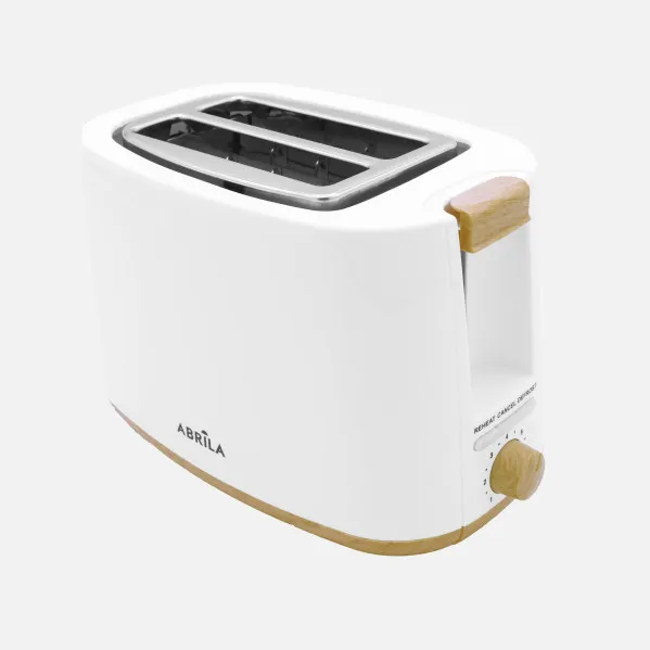 Toaster Ulla 750w White/Beech 7 Levels Toasting, Defrosting, Automatic Shut-off, 2 Slots, Crumb Tray, 17x26,5x15cm
