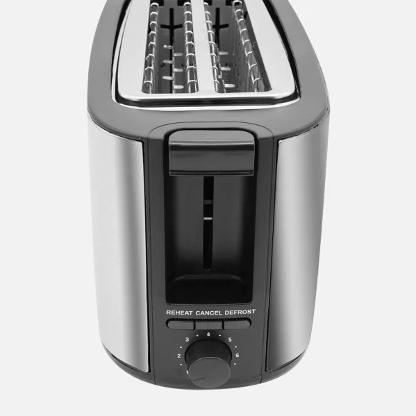 Tostador Bread Muga 1400w Black/silver 7niv.Toasted.Thawing, Apag.Automatic,2slots,recogemigas 17x38x14,5cm