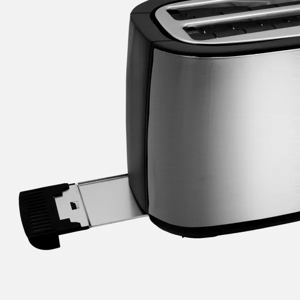 Tostador Bread Muga 1400w Black/silver 7niv.Toasted.Thawing, Apag.Automatic,2slots,recogemigas 17x38x14,5cm