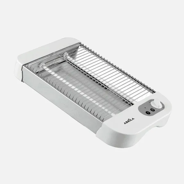 Tostador Horizontal Cueto 900w Blanca 3tubos Quarzo Temp. Bandeja Recogemigas,acero.inoxid.6,5x35,5x21cm