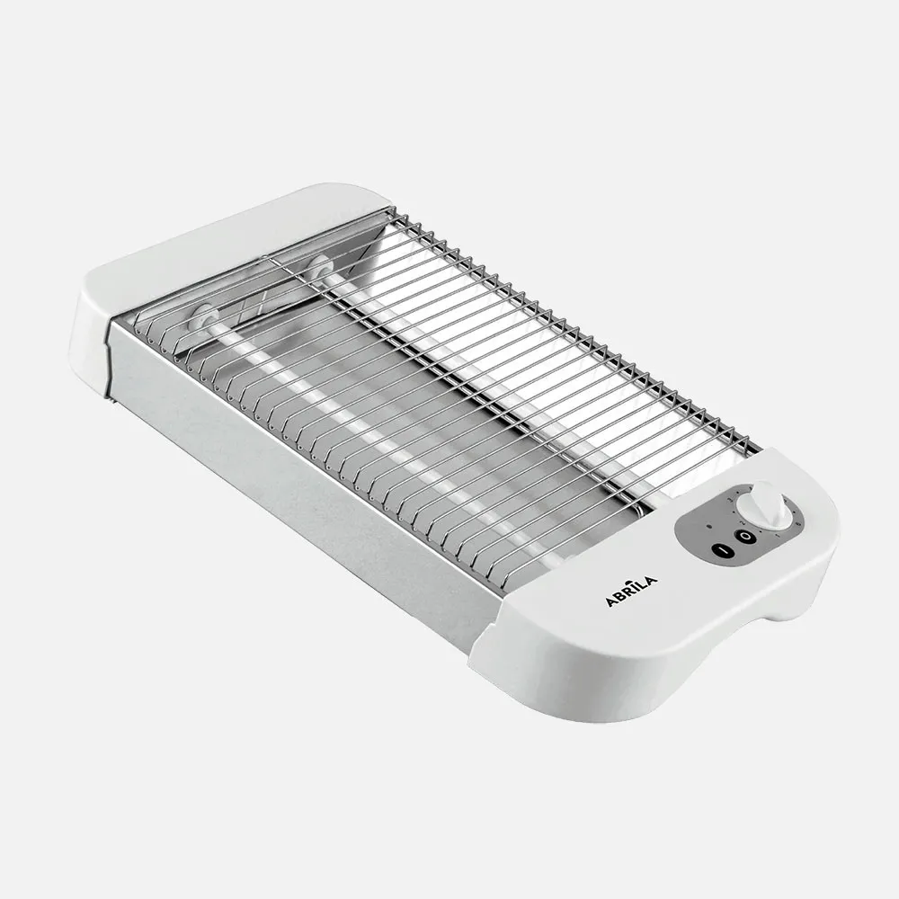 Tostador Horizontal Cueto 900w Blanca 3tubos Quarzo Temp. Bandeja Recogemigas,acero.inoxid.6,5x35,5x21cm