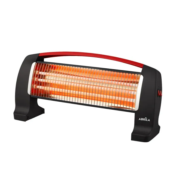Heater Elect.Quartz Rocker 1200w Black/Red 3Pow Tip-over Protection 24x50x13 Cm