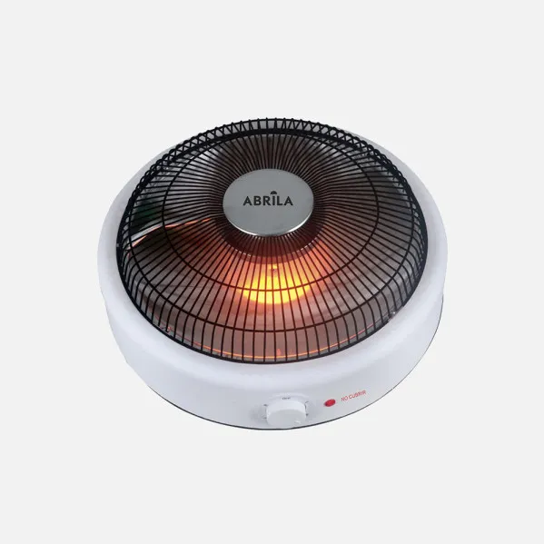 Electric Table Heater Perry White/Black 900w 2pot Ceramic Heating Element 3metres Of Cable, Tip-over Protection Safety Grille 17x39,5x38,5cm