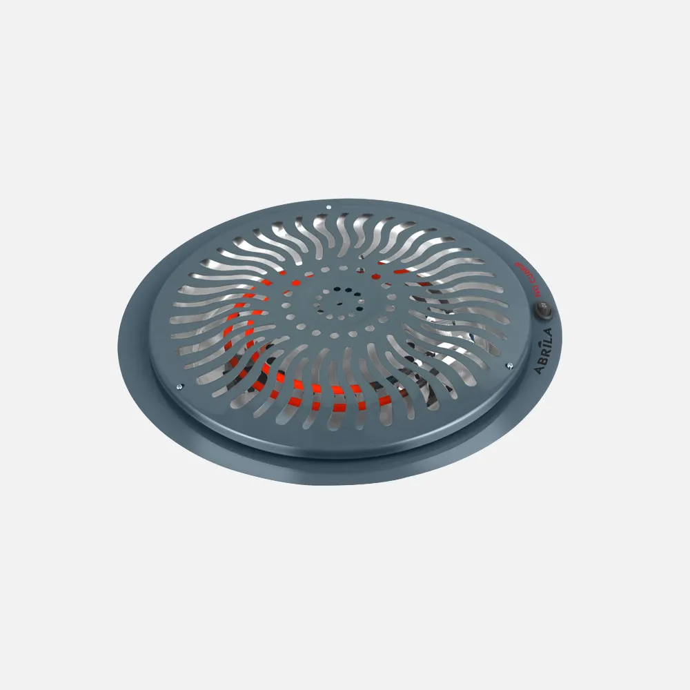 Brasero Elect.rudy Gris 900w 2pot Rejilla De Proteccion 3metros de cable,Luz Indicad.10,5x38,5x38,5cm