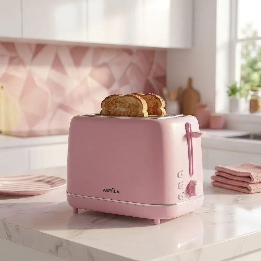 Tostador Pan Coffee 930w Rosa 7niv.tostado Descongelacion Apagado Autom.2rebanadas 2ranuras Recogemigas 19,5x29x18cm