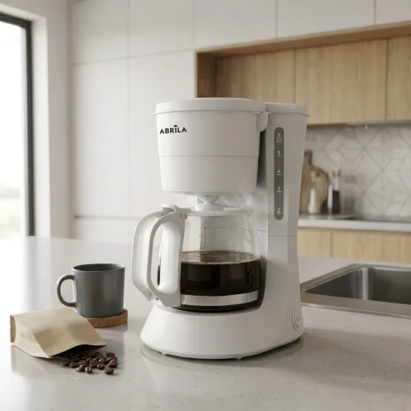 Cafetera De Goteo Xena 6tazas Blanco 600w Filtro Permanente Jarra Cristal 0,6l Placa Calorif. 26x16x22cm