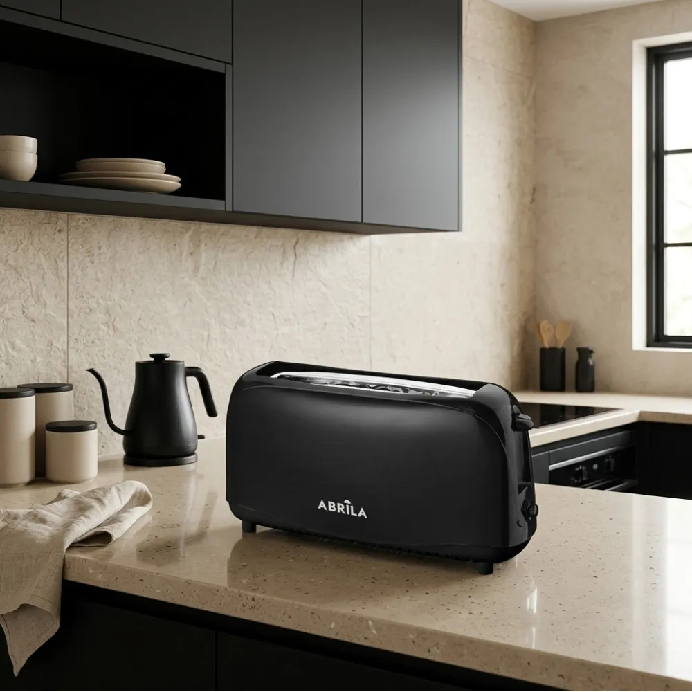 Tostador Pan Tormes 750w Negra 7niv.tostado 1ranura Apag.autom.descongelacion,recalentar.18,5x38,5x12,5cm