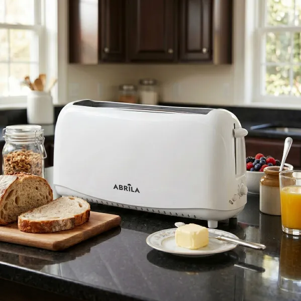 Tostador Pan Tormes 750w Blanca 7niv.tostado 1ranura Apag.autom.descongelacion,recalentar.18,5x38,5x12,5cm