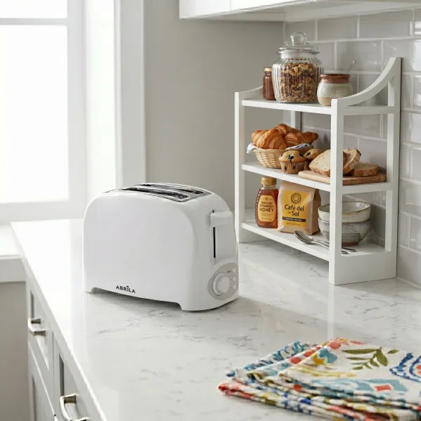 Tostador Pan Carrion 750w Blanco 7niv.tostado  Apag.autom.2ranuras Descongelacion.recalentar.17x26x15 cm