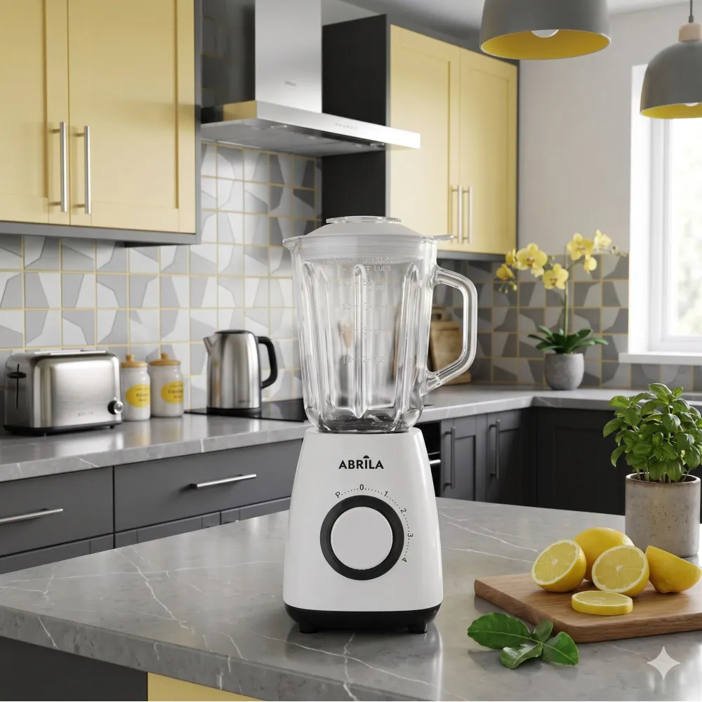 Batidora De Vaso Tadea Blanco/gris 600w 2vel+pulso 4hojas Ac.inox.1,5l Jarra Protecc.sobrecalentamiento  38,5x21,5x20cm