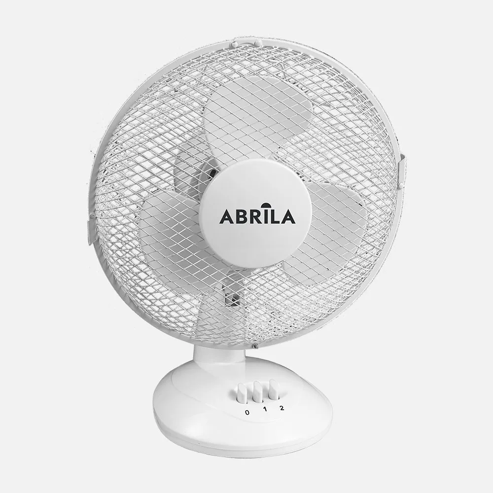 184171201 - Ventilador Sobremesa Cape Pequeño Blanco 2vel 25w  Oscilante 3 Aspas Blancas 35,5x27x17cm