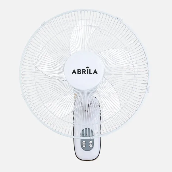 Ventilador Pared Cuta Blanco 3Vel. 50w C/remoto  Oscilante 5 Aspas Transp. Temporizador 53x43x30 Cm
