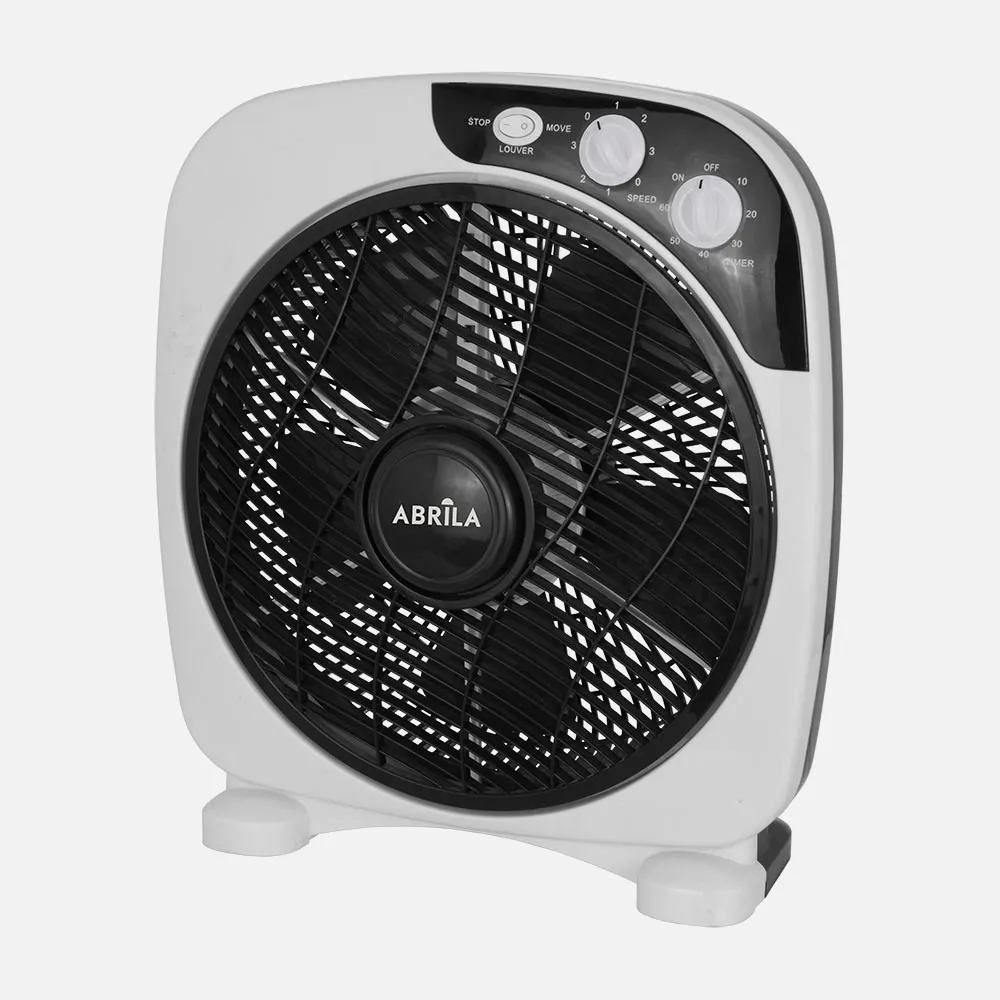 Ventilador Sobremesa Borja 45w Blanco/negro 3vel. 5 Aspas Temporizador 41x37,5x12,5cm