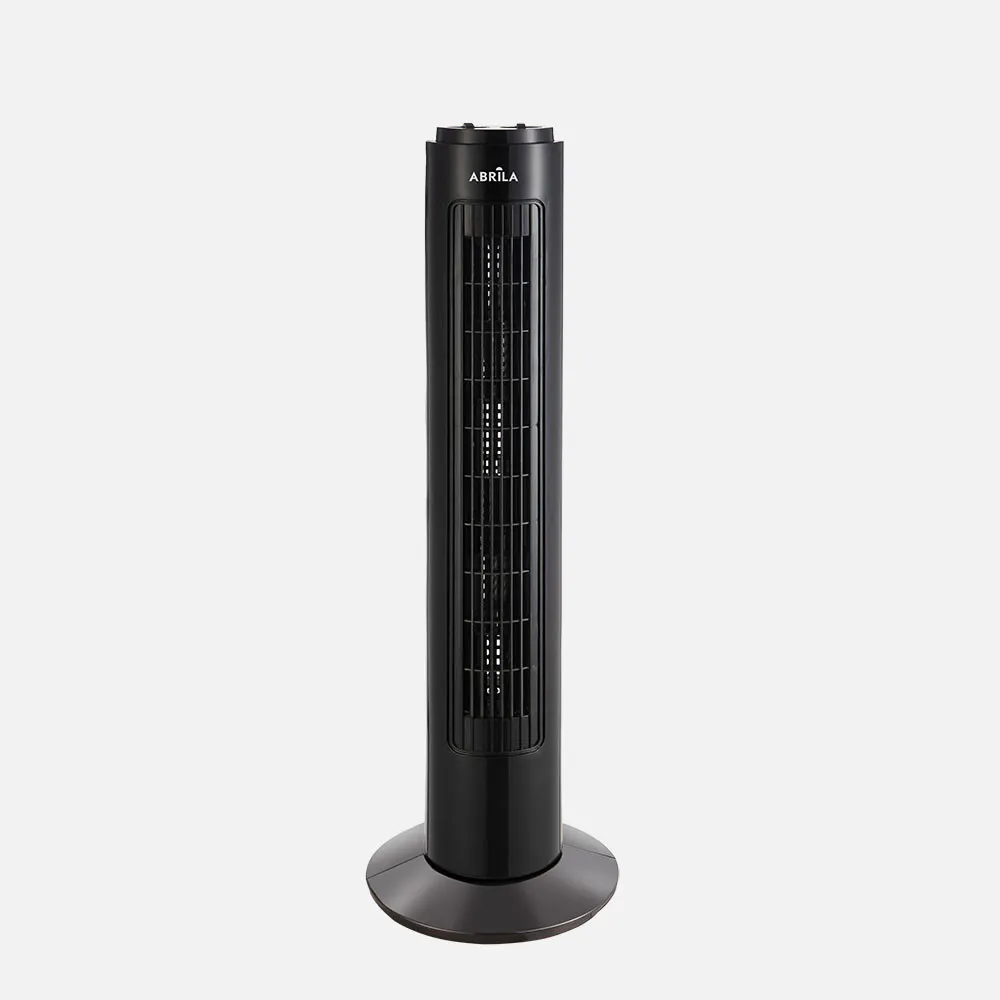 Ventilador De Torre Cuco Negro 3velocidades 50w Temporizador Rotatorio 78x22x22 Cm