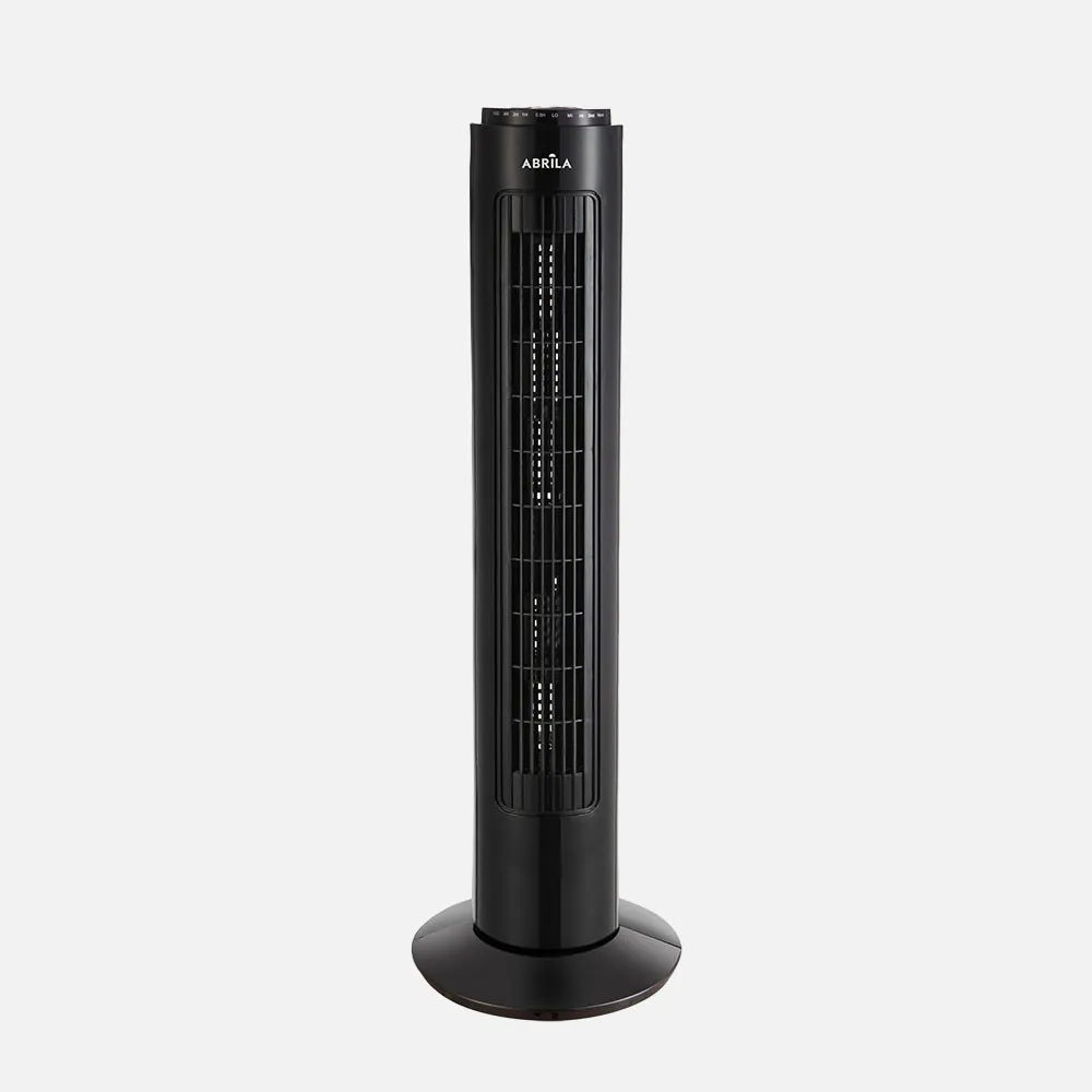 Ventilador De Torre Picaro Negro 3vel 50w C/remoto Temporizador,fijo Y Rotatorio 74x22x22cm