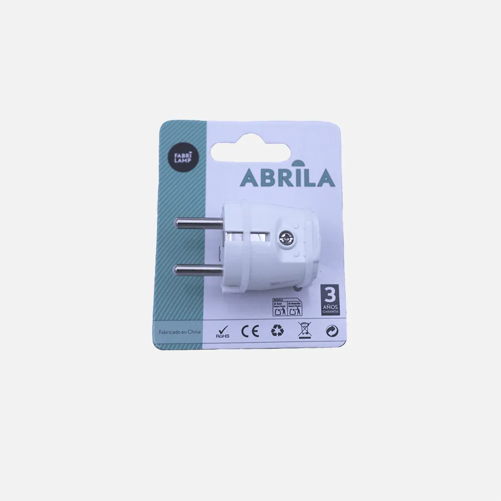 260002201 - Eco Clavija Blister Mod2 2p+e 16a 230v Blanca 4x4x6cm