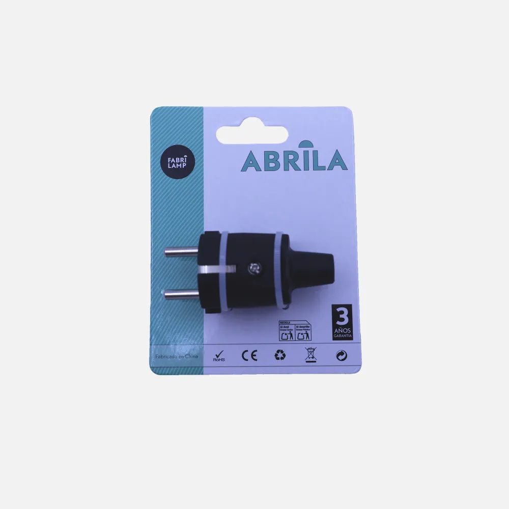 260003209 - Eco Clavija Blister Mod3 2p+e 16a 230v Negra 4x4x8cm