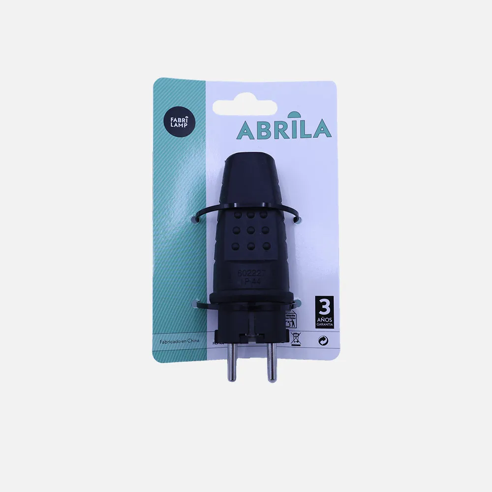 260007209 - Eco Clavija Blister Mod7 2p+e 16a 230v Negra Ip44  4x4x11cm
