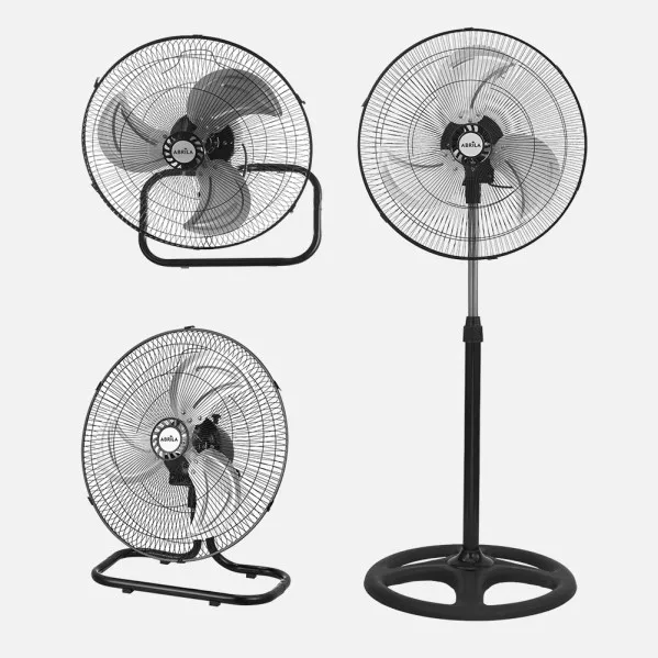 Fan 3-in-1 Recio Black 50 D 3 Speeds 70w  3 Blades Aluminium in Silver Oscillating