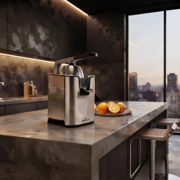 Juicer Citr.kampei Steel 600w Arm Articulated 2cones Lit autom.Pressure,antigoteo,antideslizante 29x19x27cm