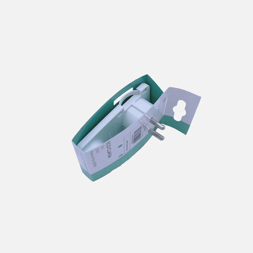 260001201 - Eco Clavija Blister Mod1 2p+e 16a 230v Blanca 9x5x5cm