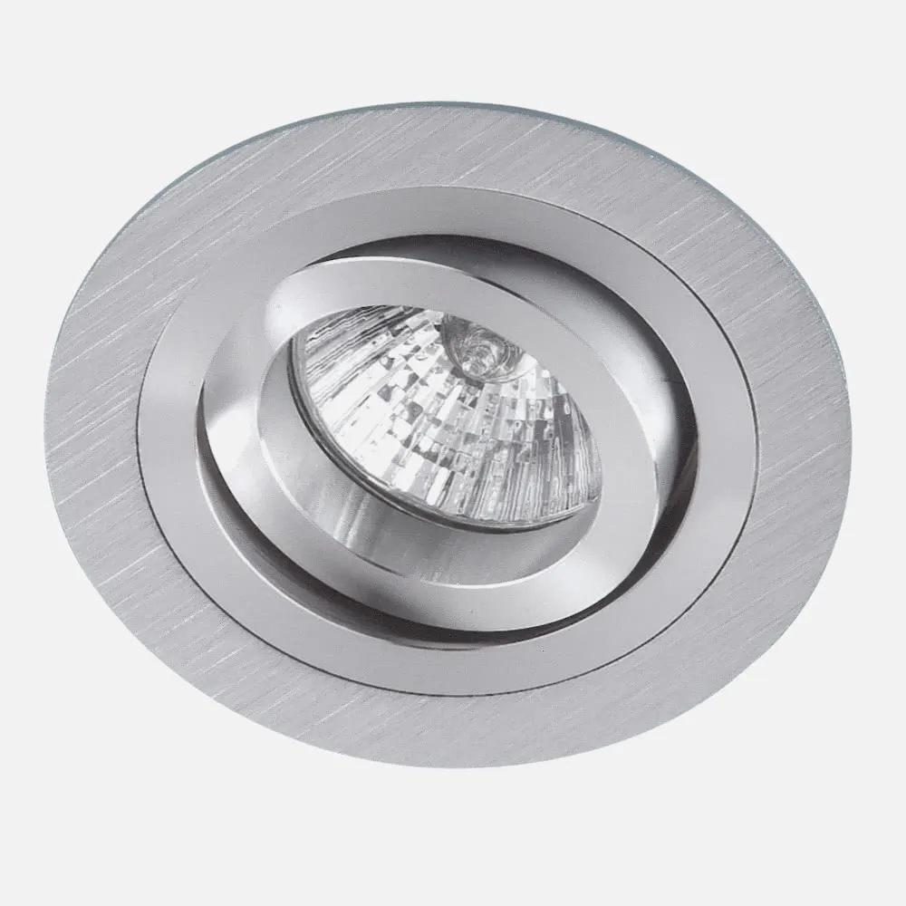  Empotrable Redondo Serie Eros  0,2x10x10 Cm Alum/cromo  Gu10 Corte 7 Cm