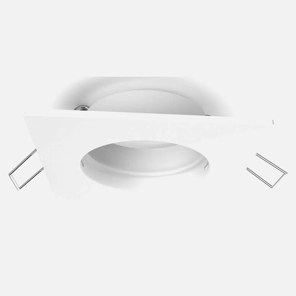 Aro Empotrable Serie Inteca Cuadrado Fijo Blanco 8x8