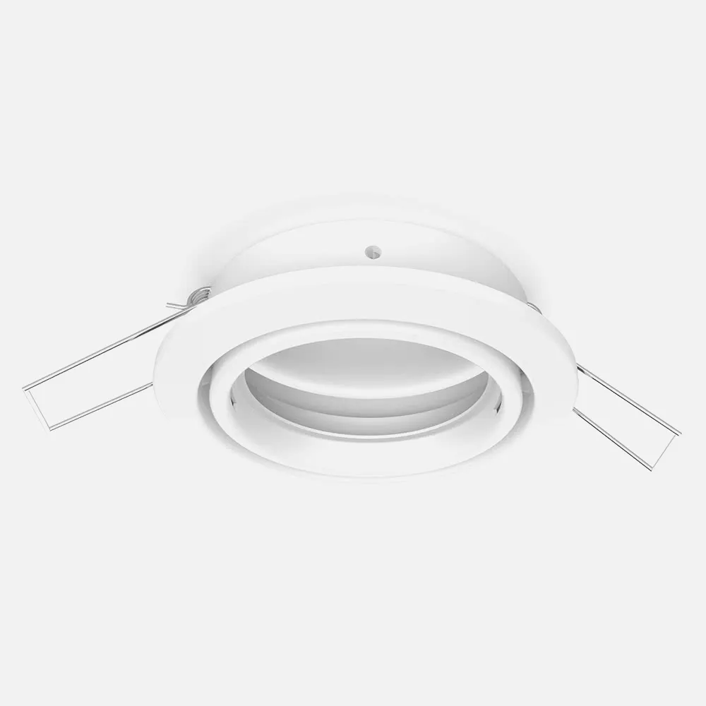 Aro Empotrable Serie Inteca Redondo Orientable Blanco 8d