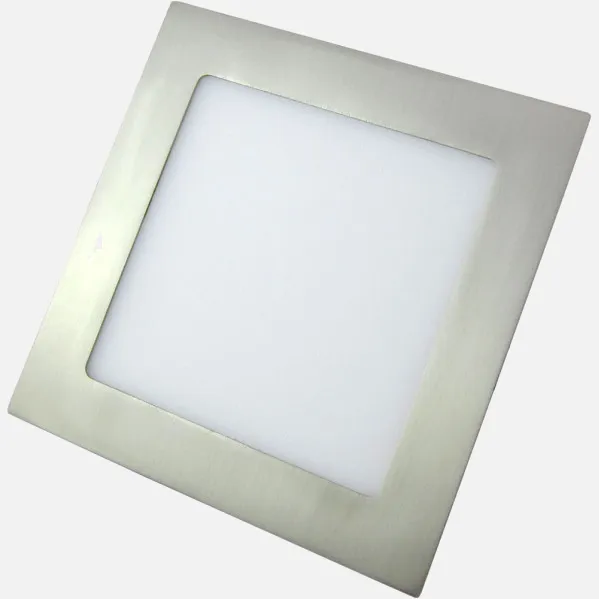 Downlight 24w 6500k Cuadrado Agamenon 1900lm Niquel 2x22x22 Cm Corte 20,5x20,5 Cm