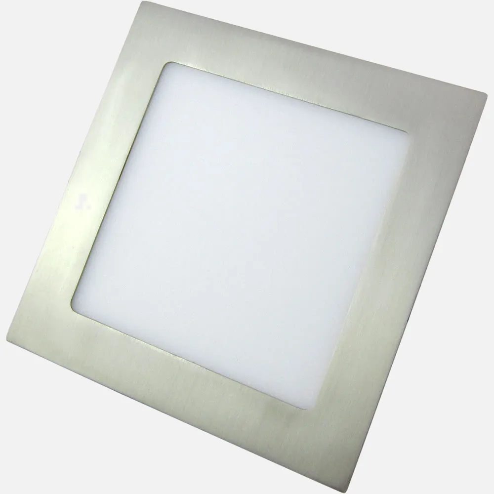 069191203 - Downlight 12w 4000k Cuadrado Agamenon 990lm Niquel 2x17x17 Cm Corte 15x15 Cm