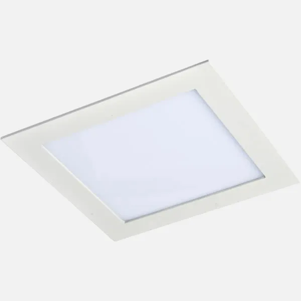 Downlight 18w 4000k Cuadrado Agamenon 1400lm Blanco 2x22x22 Cm Corte 20,5x20,5 Cm
