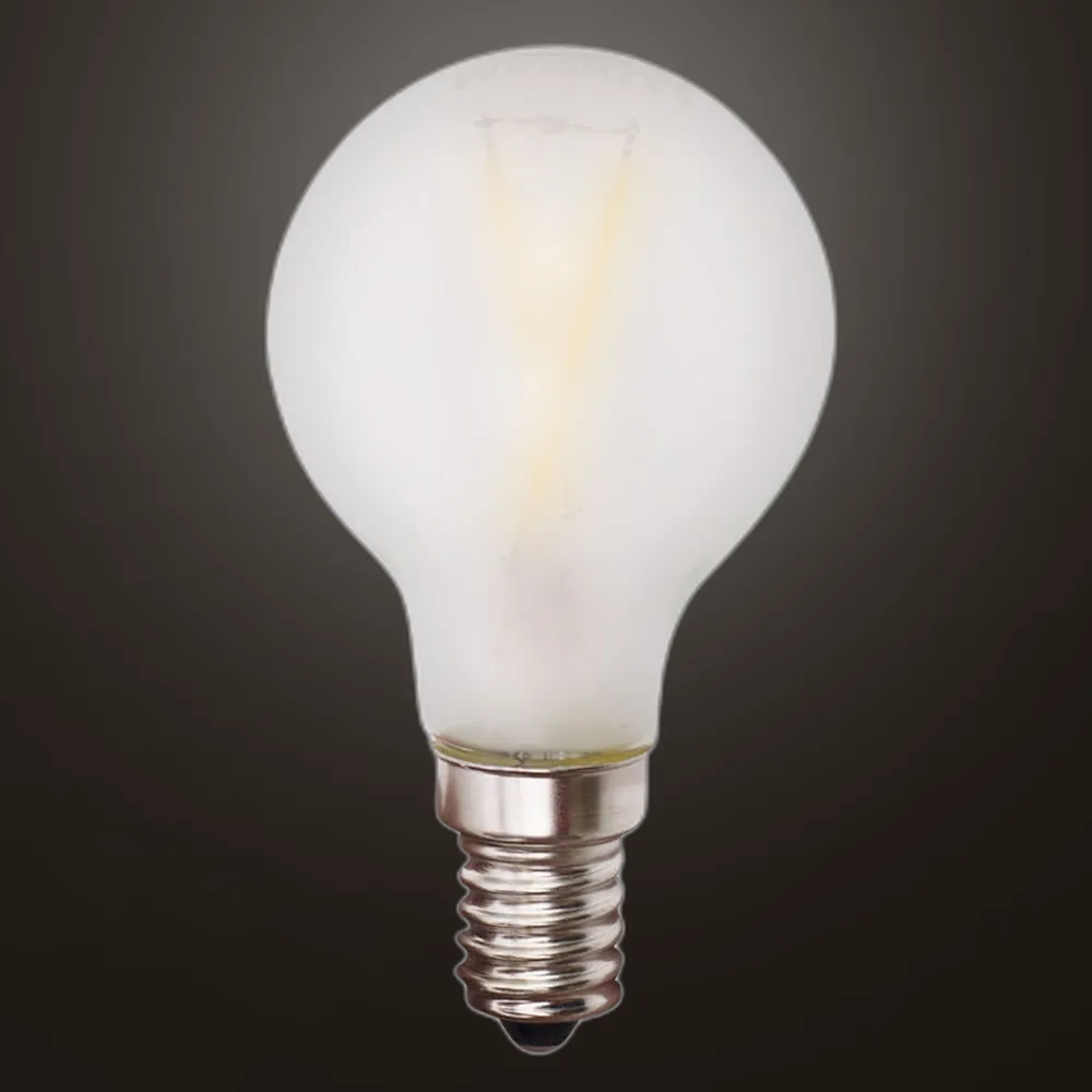 Bombilla Led Filamento Esferica Mate E14 4w 400lm 3000k 45x65