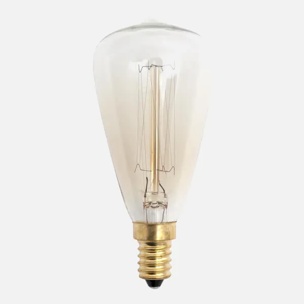 Bombilla Incandescencia Vintage Pebetero 40w E14 48dx115 Calida