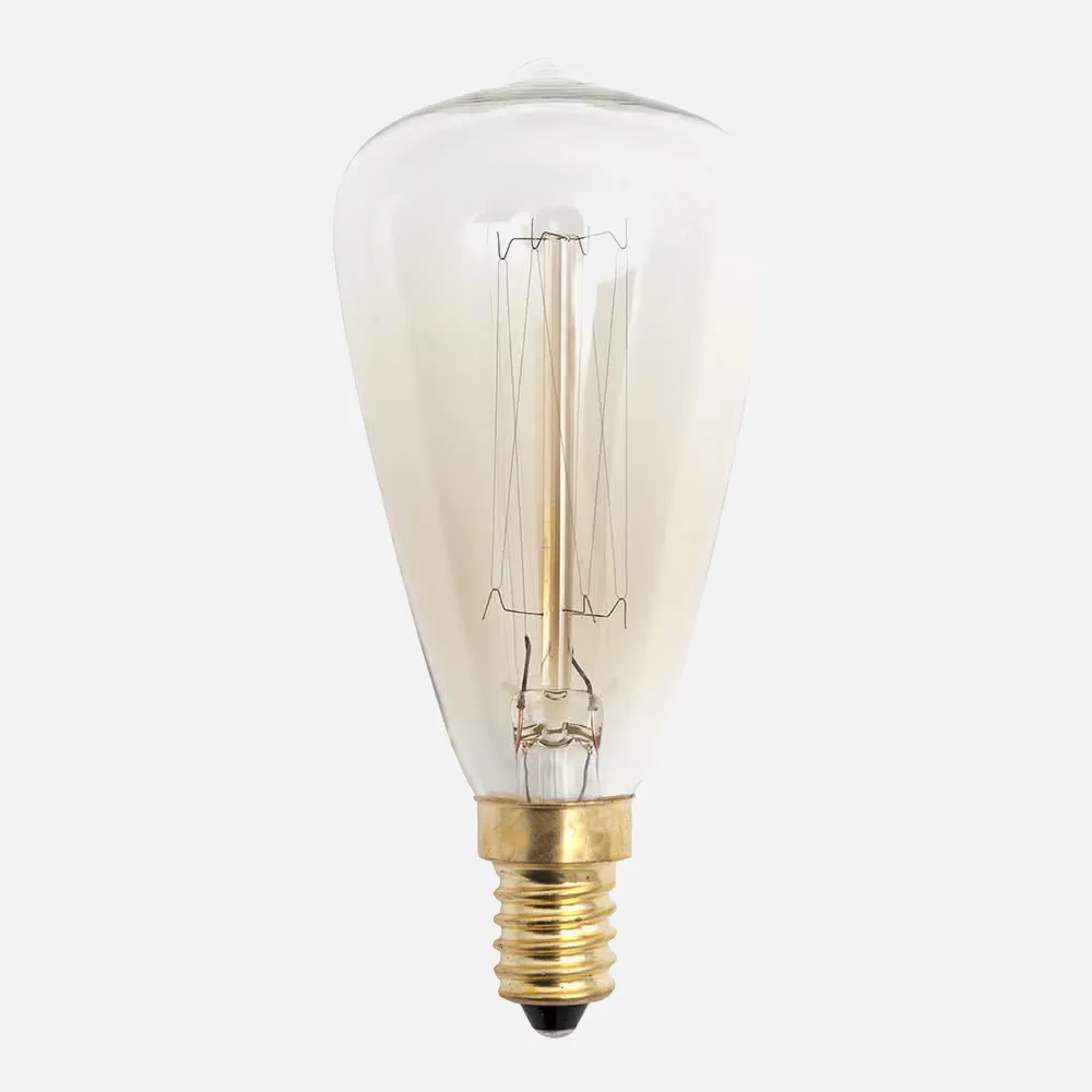 Bombilla Incandescencia Vintage Pebetero 40w E14 48dx115 Calida