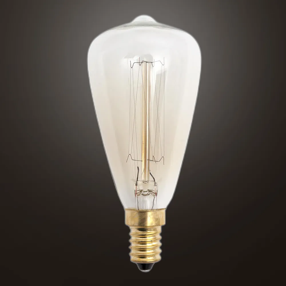 Bombilla Incandescencia Vintage Pebetero 40w E14 48dx115 Calida