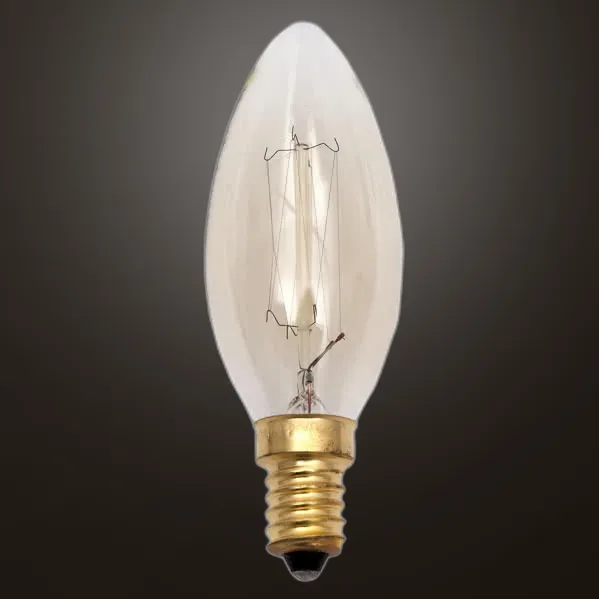 Bulb Incandescent Vintage Candle 40w E14 35dx96 Warm