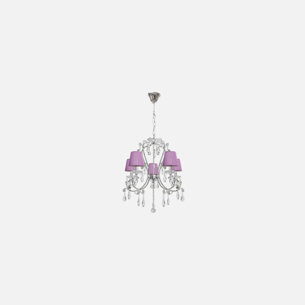 Lampara Cristal Serie Atenas Cromo/plata 8xe14 (79x71)