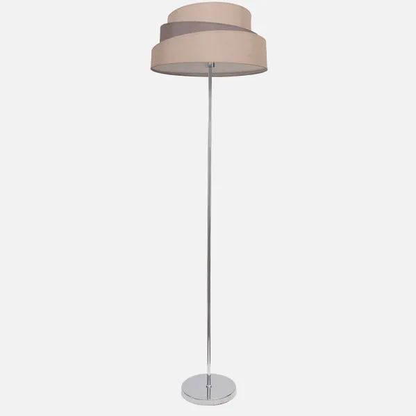 Pie Salon Colonia Cromo/Gris-topo 1xe27 153x40x40 Cm