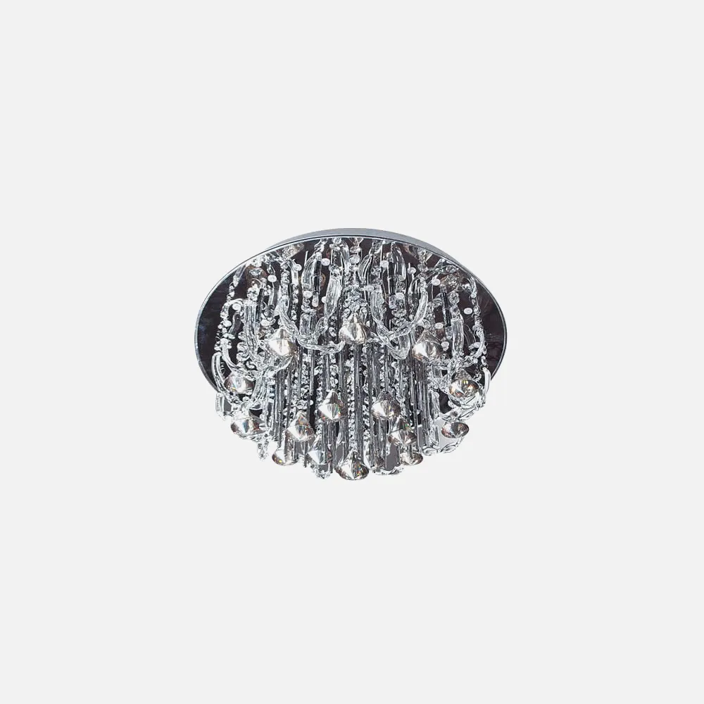 Plafon Serie Estambul Cristal 12xg4 75 Ledx0.06w Control Remoto(27x48