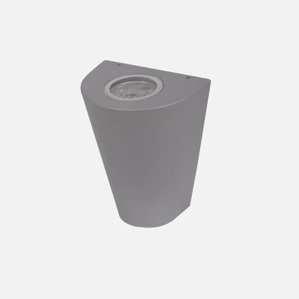 Aplique Exterior Ganges Gris Zinc 2gu10x3w 4000K  16x12,5x8,8 Cm Ip54 Bombillas Incluidas