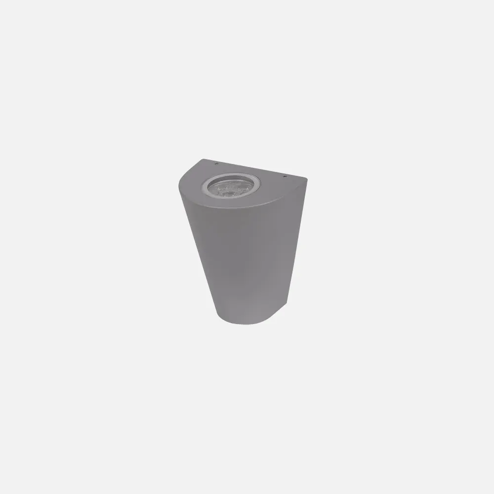 Aplique Exterior Ganges Gris Zinc 2gu10x3w 4000K  16x12,5x8,8 Cm Ip54 Bombillas Incluidas