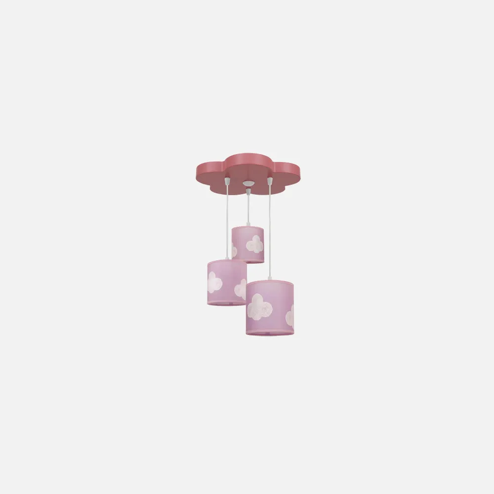 Plafon Serie Cielo 3xe14 Rosa Regx30