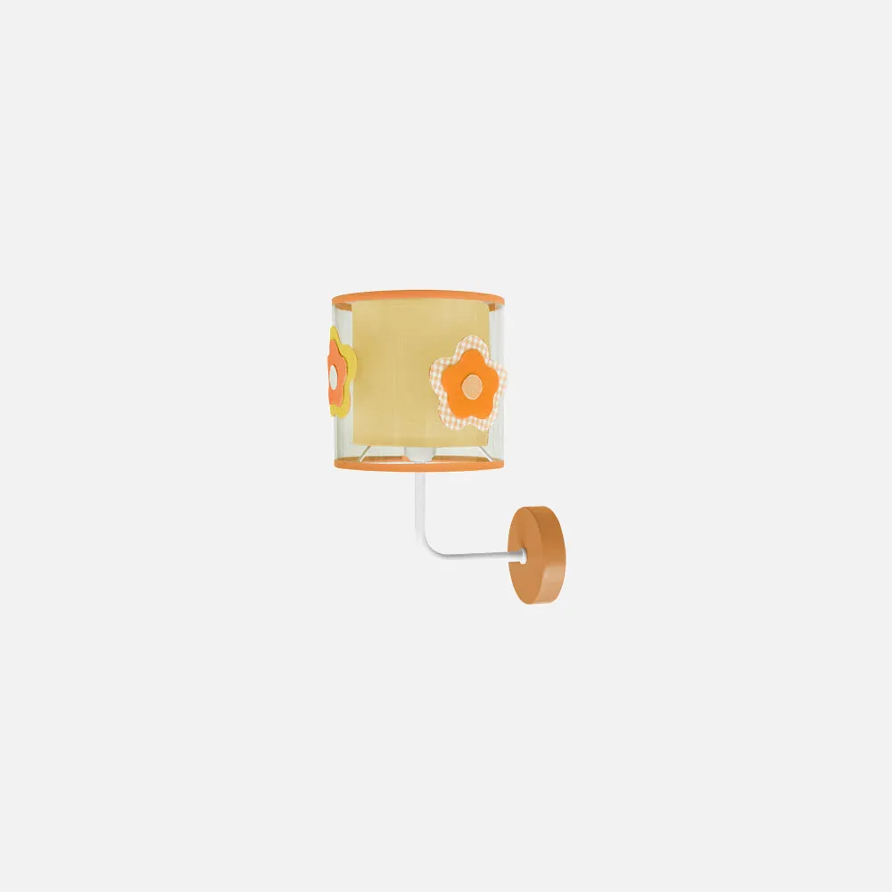 044161004 - Lâmpada de parede infantil Flor Laranja 1xe14 (28x19)