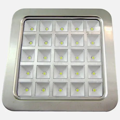 Downlight Sq. Amon Led 16w Nickel 6500k 18x18 Cm cut-out 15,5x15,5 Cm